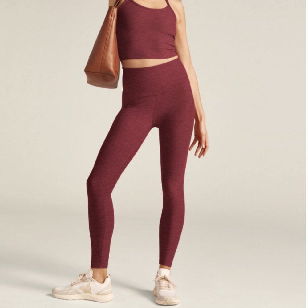 Beyond Yoga NWT | Spacedye Caught In The Midi High Waist Legging | Bordeaux | XS